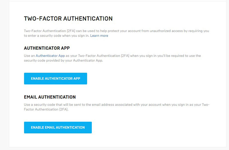 How to Enable Epic Games and Fortnite 2FA (Two-Factor Authentication) - Epic  Games Support 